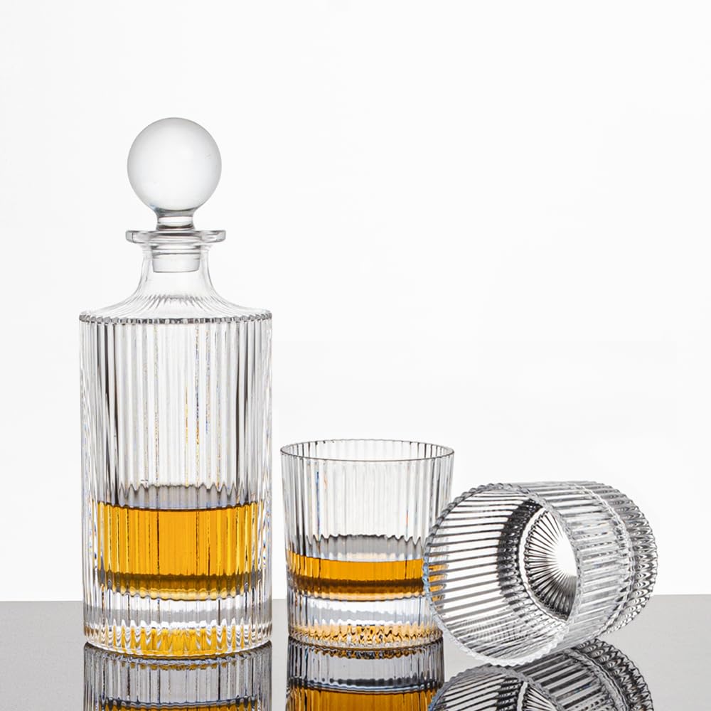 QUEEN&STONE Lead Free scotch-bourbon-wine display option