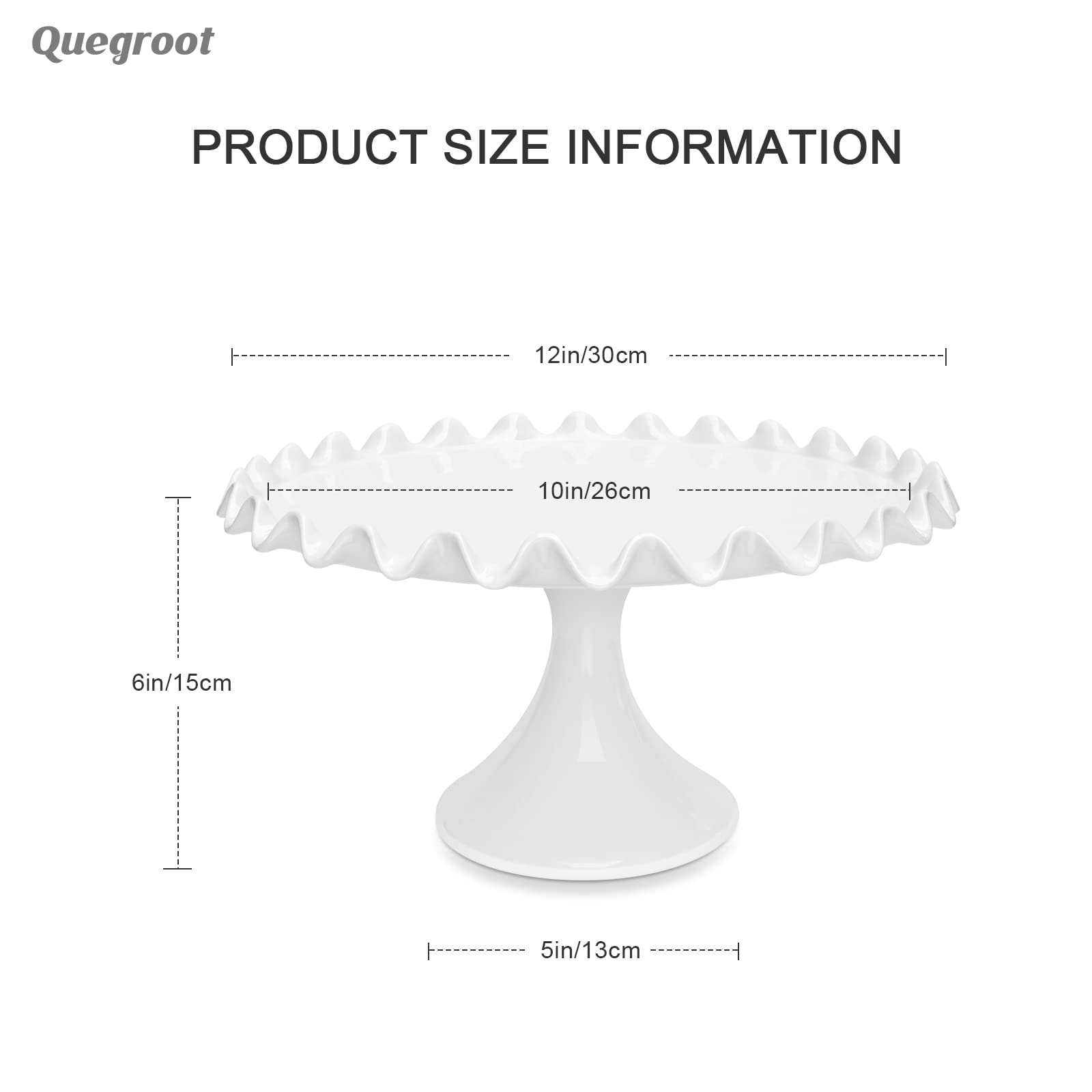 Quegroot white dessert stand ideal for wedding tables and elegant celebrations
