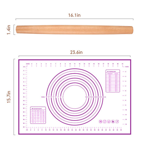 QUELLANCE beech wood rolling pin closeup highlighting burnished finish