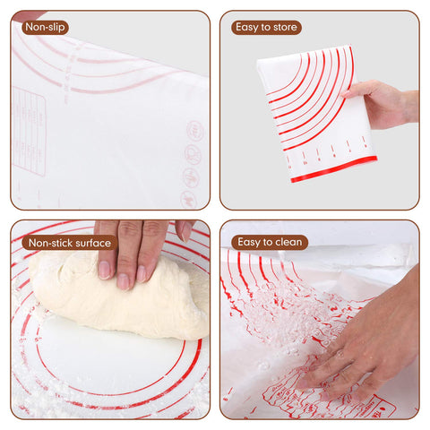 QUELLANCE easy-clean rolling pin cleans quickly with damp cloth.