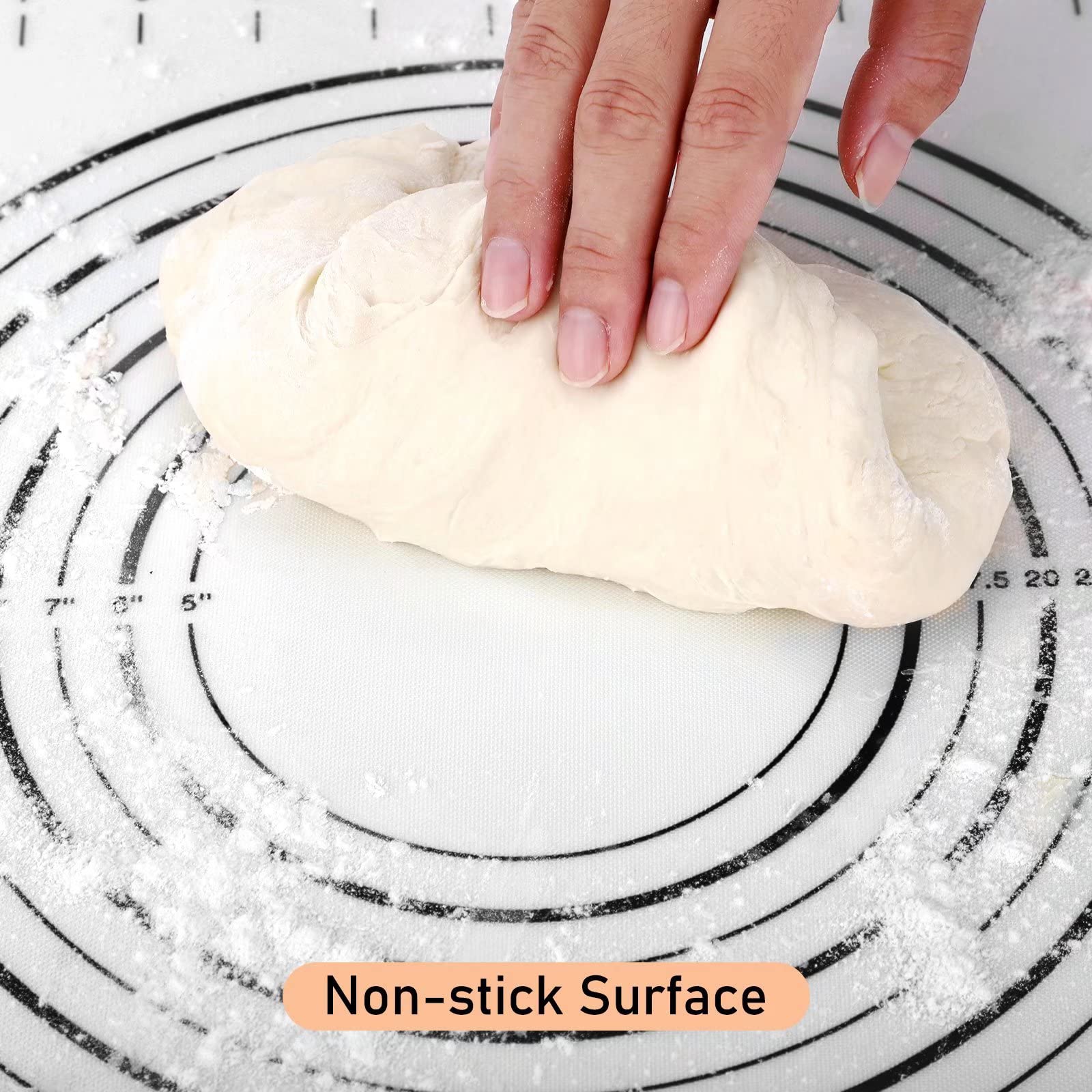 QUELLANCE silicone pastry mat rolled up for compact storage