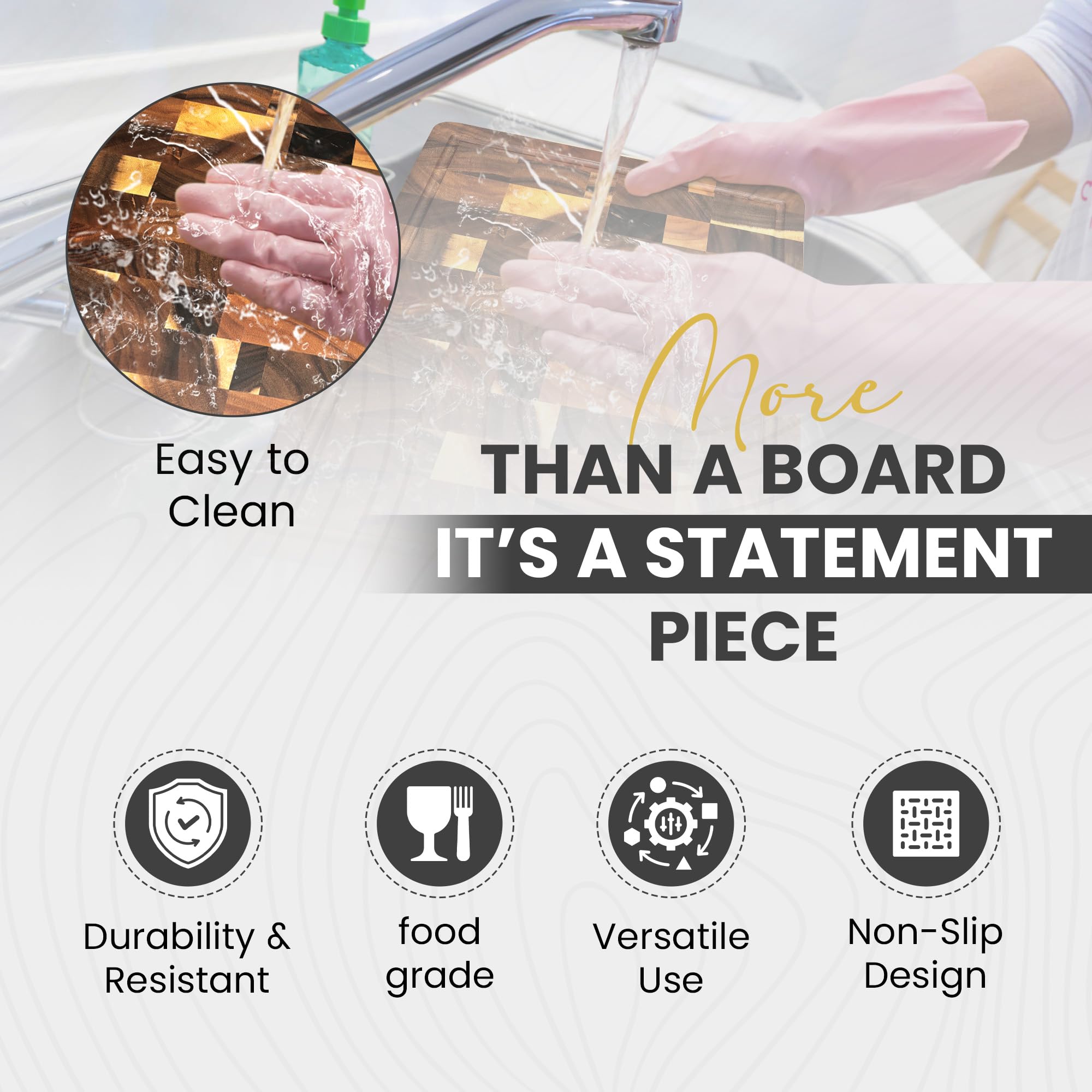 QUELLUXE durable daily-use cutting board for home cooks.