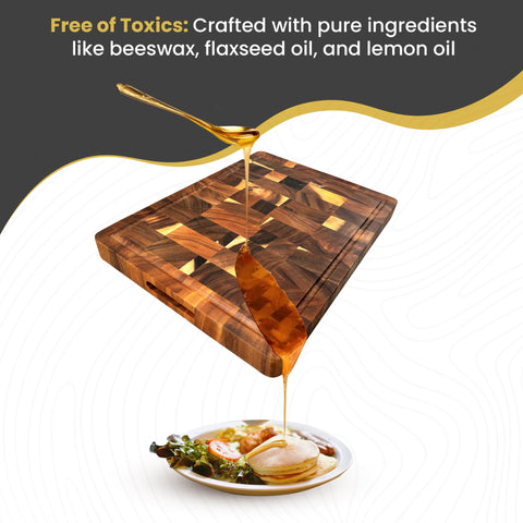 QUELLUXE spacious 20x15 cutting board ready for large prep tasks.