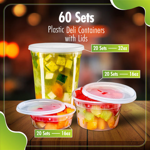 QUIDDITY WARE 32oz clear deli container perfect for soups and bulk meal prep