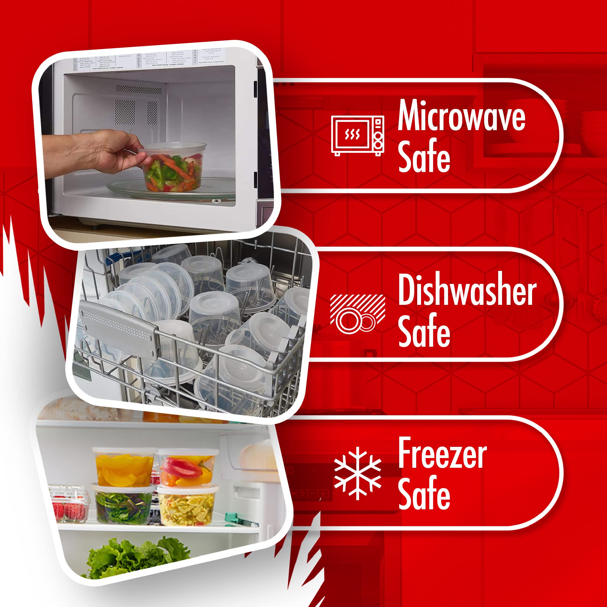 QUIDDITY WARE stackable freezer-safe food storage for space saving.