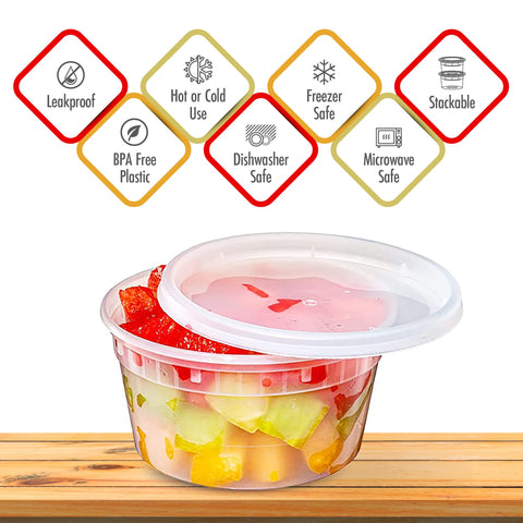 QUIDDITY WARE leakproof deli container seals liquids to prevent spills.