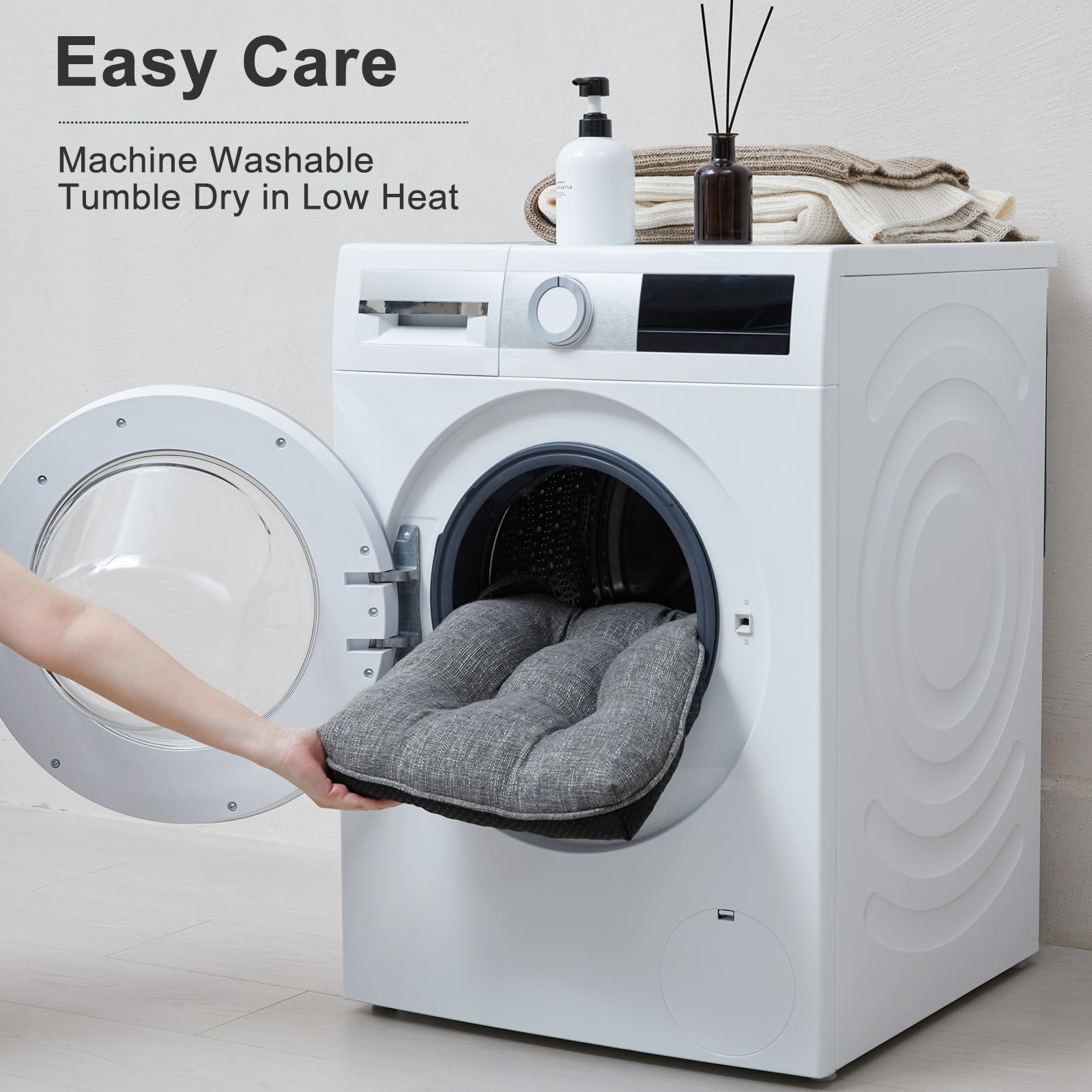 Quilmfoam kitchen chair cushions are lightweight and portable for anywhere you sit.