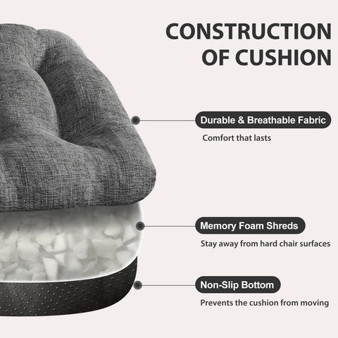 Quilmfoam tufted seat cushion adds refined comfort and shape retention.