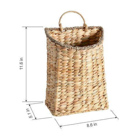 Quincry wall basket mounted on wall complements cafes, homes, and events.