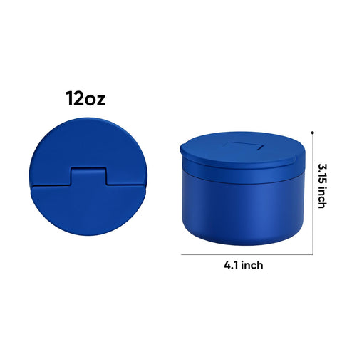 QUITES 12oz soup thermo blue durable stainless steel construction.