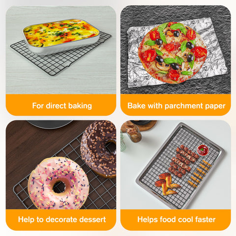 Qukaka dishwasher-safe rack cleans easily after use.
