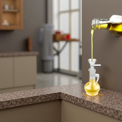 Kitchen setup showing versatile use for oils, sauces, and spices.