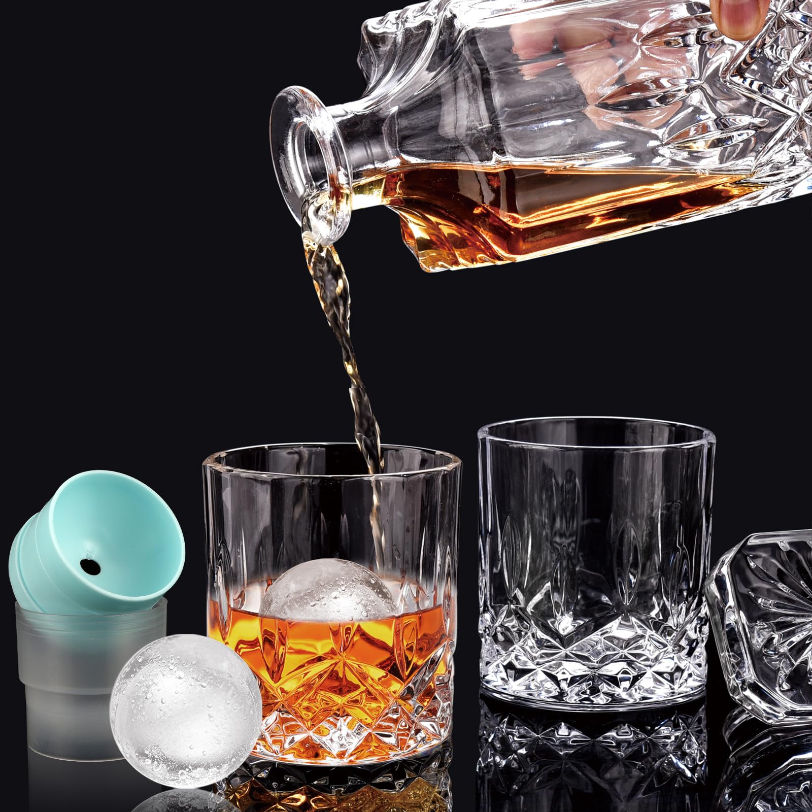QUMMFA silicone ice molds create perfect round balls for steady chilling.