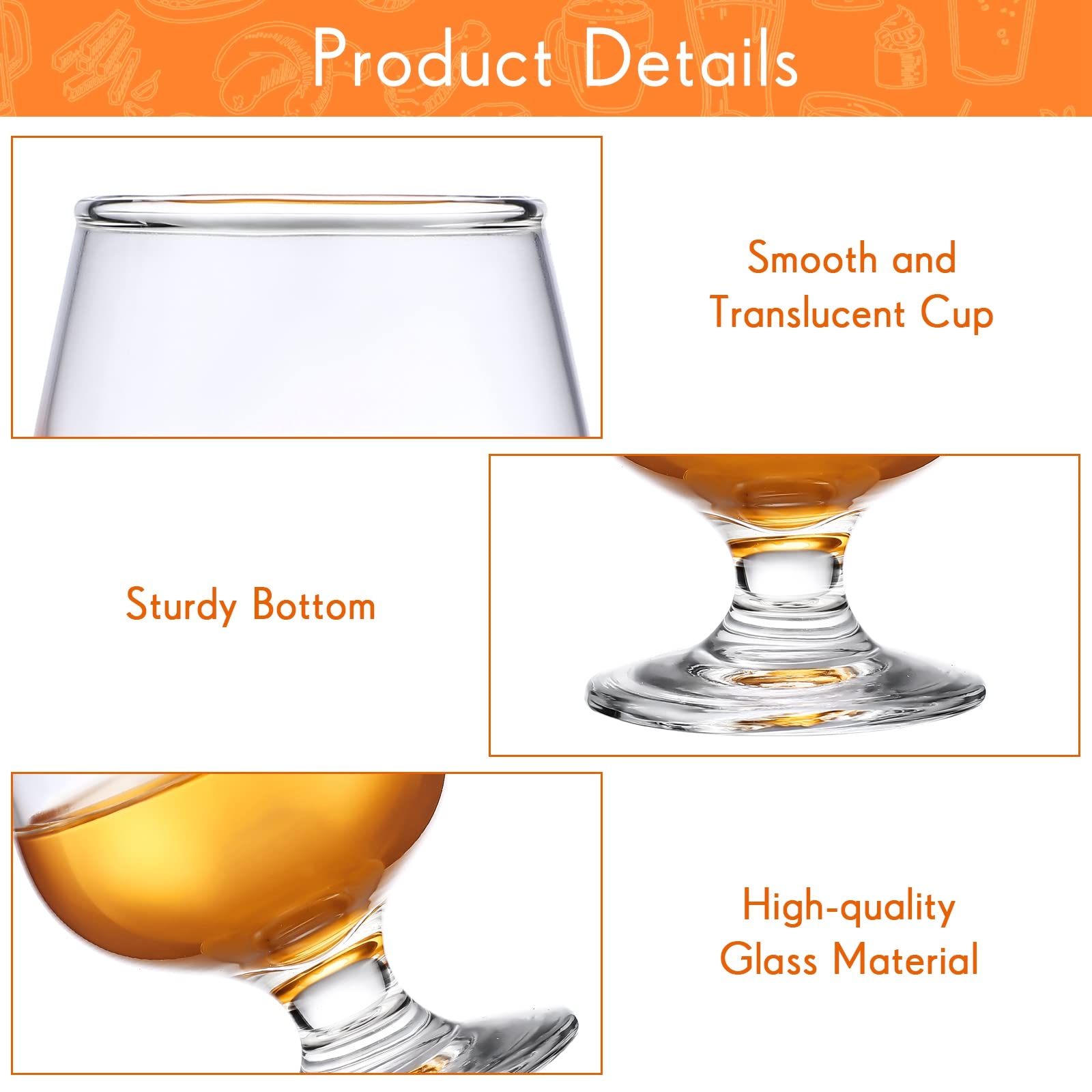 Qunclay brandy snifter 100ml is perfect for cognac experiences.