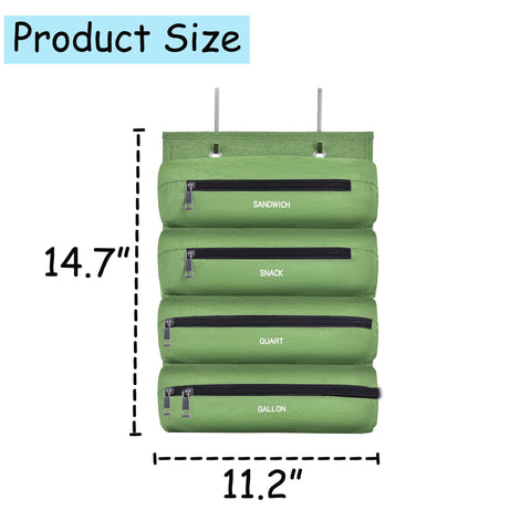 Quoyiyo zipper bag organizer features a sturdy metal zipper for durable use.