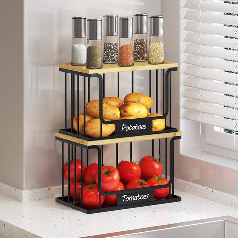 Quszmd bamboo lid top adds extra storage and a sleek look