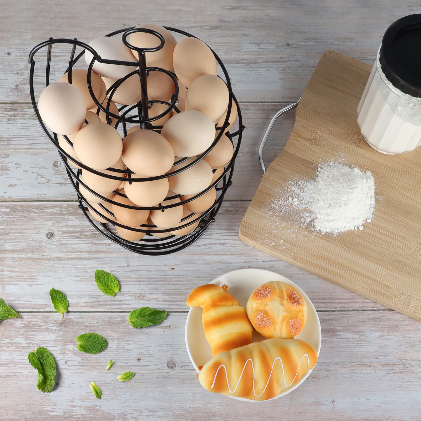 QUTREY multi-use organizer holds kcups, creamer, and small fruits