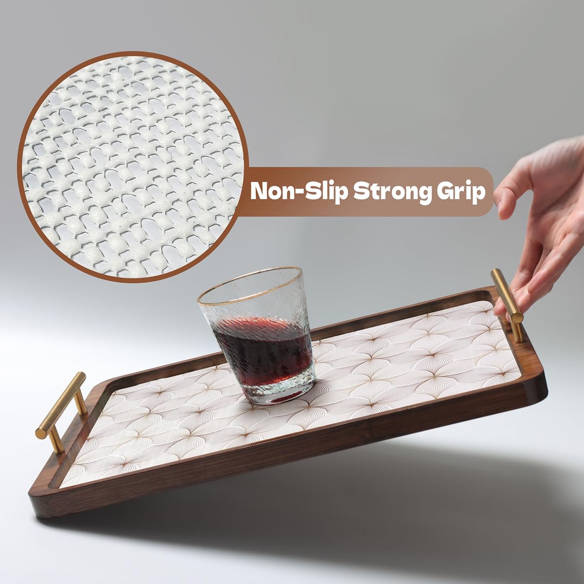Quttisay non-slip back design keeps items stable on shelves