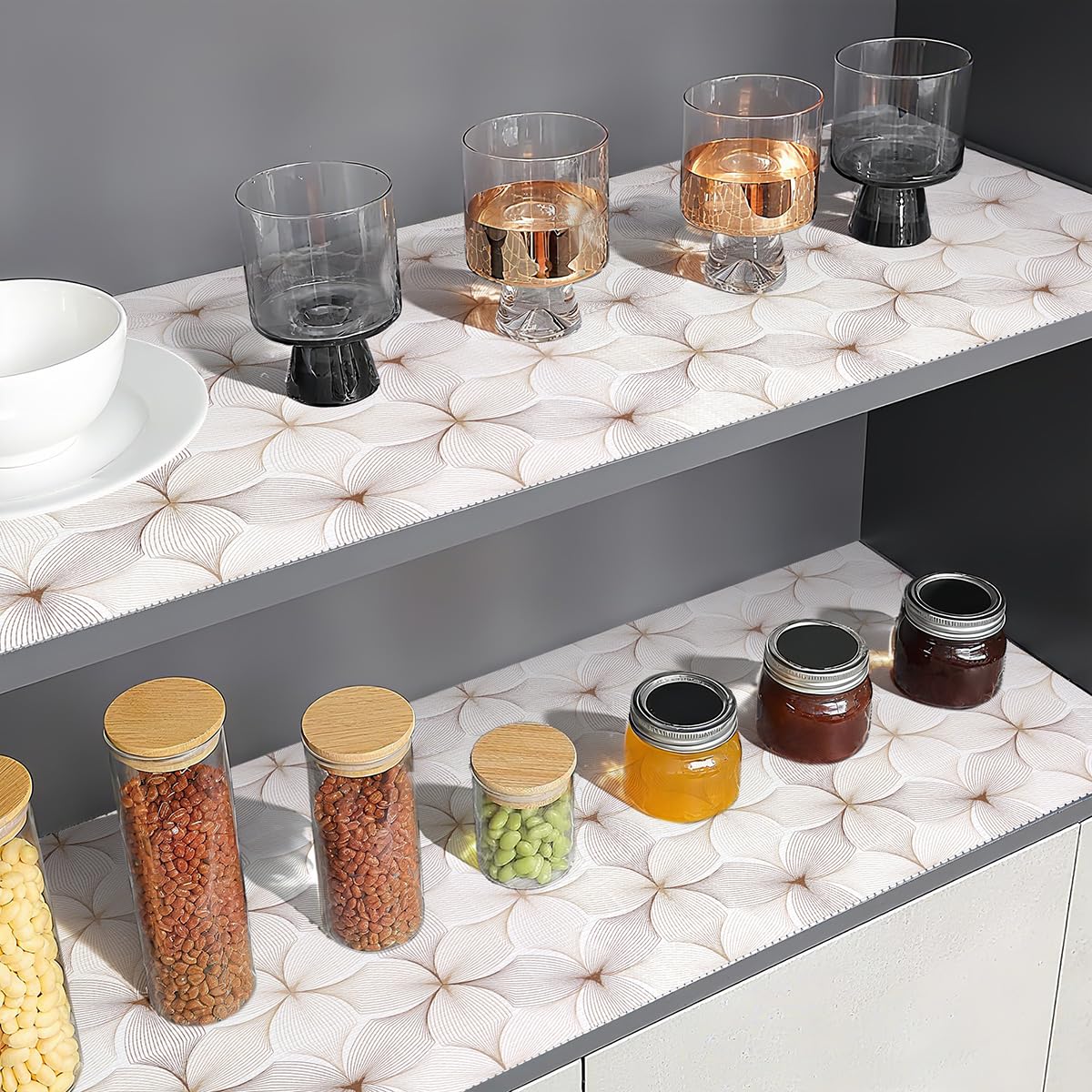 Quttisay waterproof drawer liner guards surfaces from spills and stains