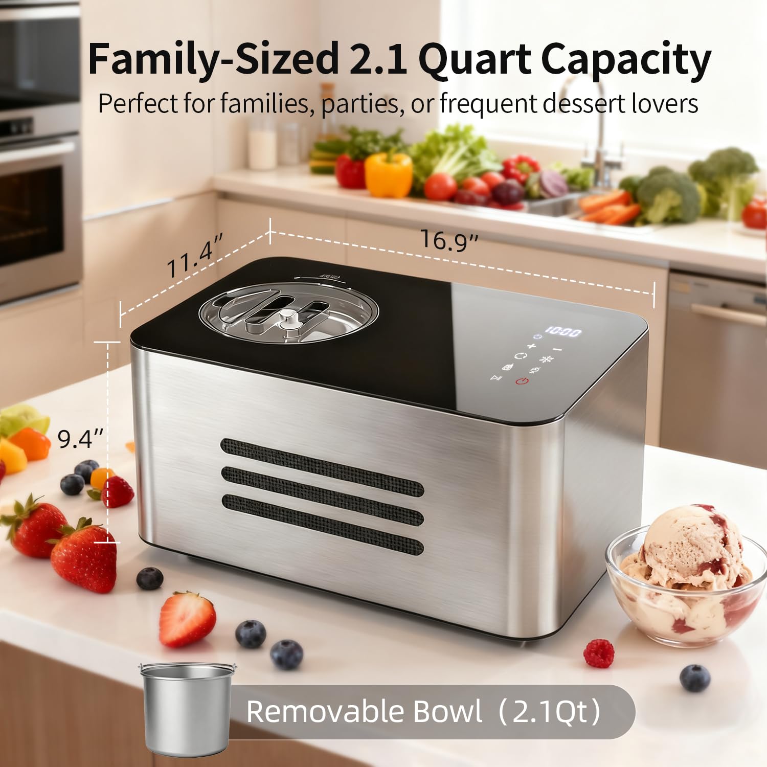 QUWRI 4 in 1 yogurt mode expands dessert options.