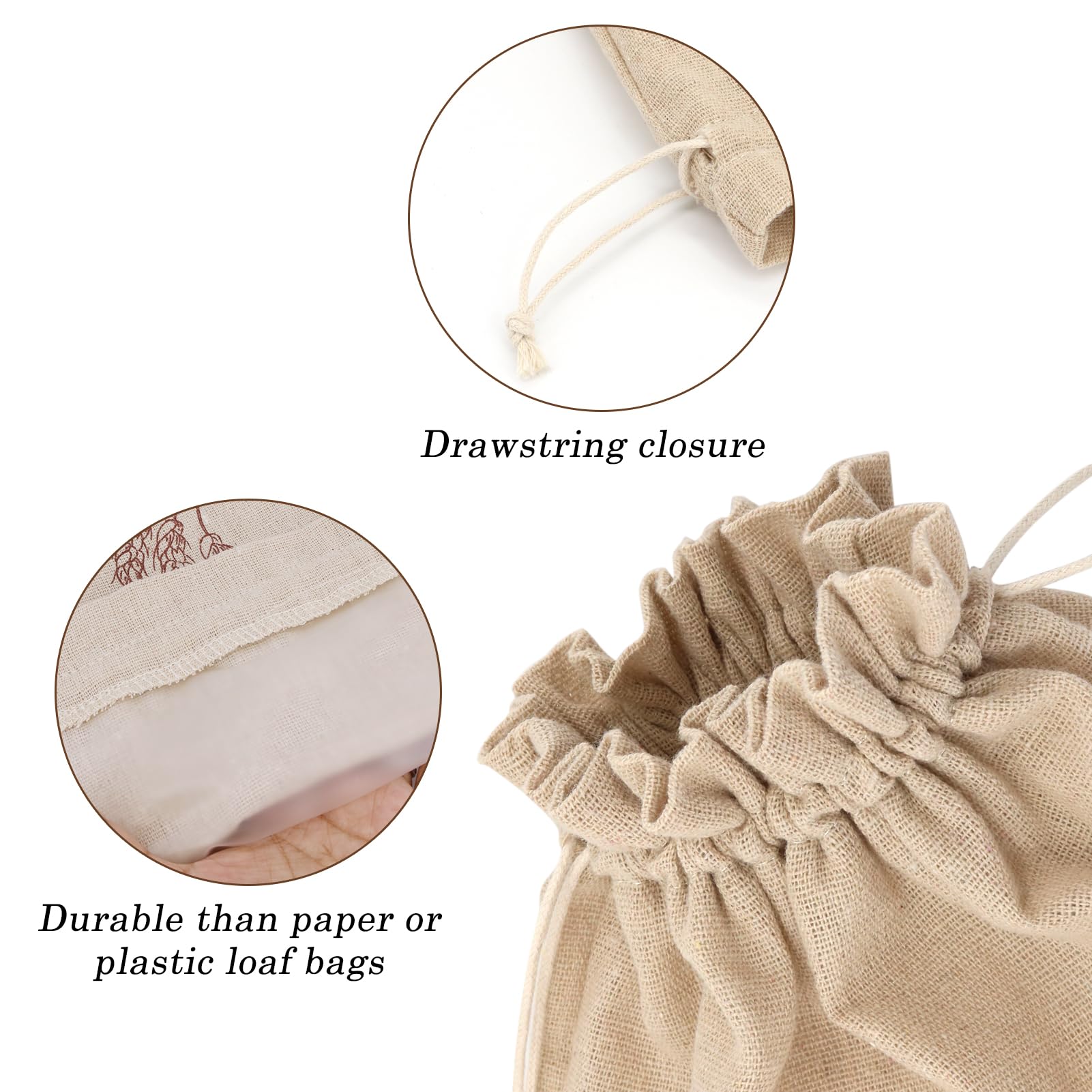 QUYANGCHIFENG reusable linen bag cleaning by turning liner inside out.