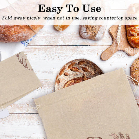 QUYANGCHIFENG bread bag made from eco-friendly linen material.