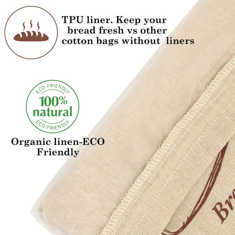 QUYANGCHIFENG bread bag folded flat to save counter space.