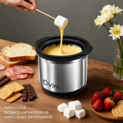 Qvin 1–2 serving capacity suited for personal meals.