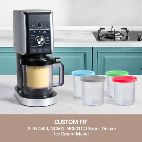 QVN Ninja Creami pint lids in different colors improve organization