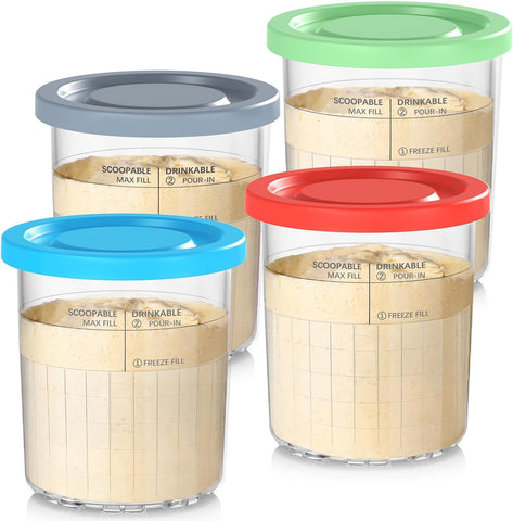QVN Ninja Creami pints four pack set for versatile home storage