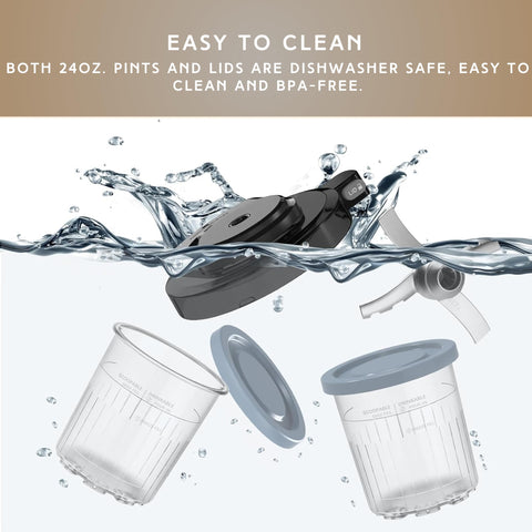 QVN Ninja Creami pints include four lids and instructions for convenience