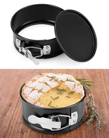 QWORK 4-inch pan removable bottom for easy dessert release.