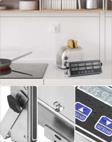 QWORK timer with adjustable volume provides clear alerts in noisy kitchens.