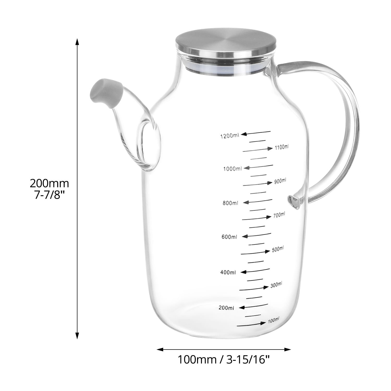 QWORK glass with milliliter marks for precise seasoning.