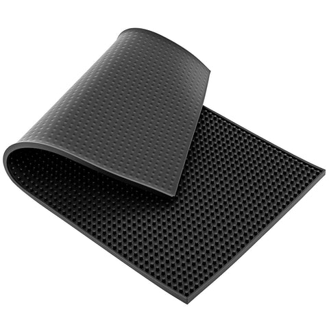QWORK bar mat with recessed surface catches spills for easy cleanup.