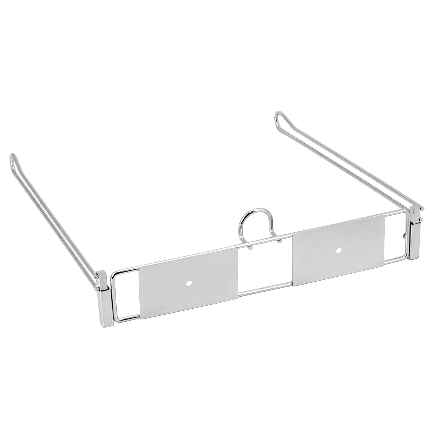 QWORK T-Shirt Bag Rack Holder side view shows sturdy carbon steel construction.