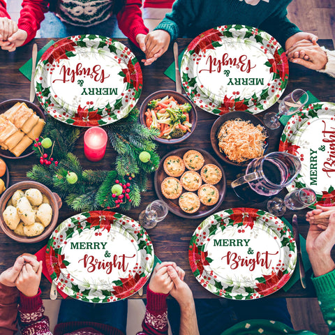 QZYL Festive tableware for Christmas parties and family gatherings.