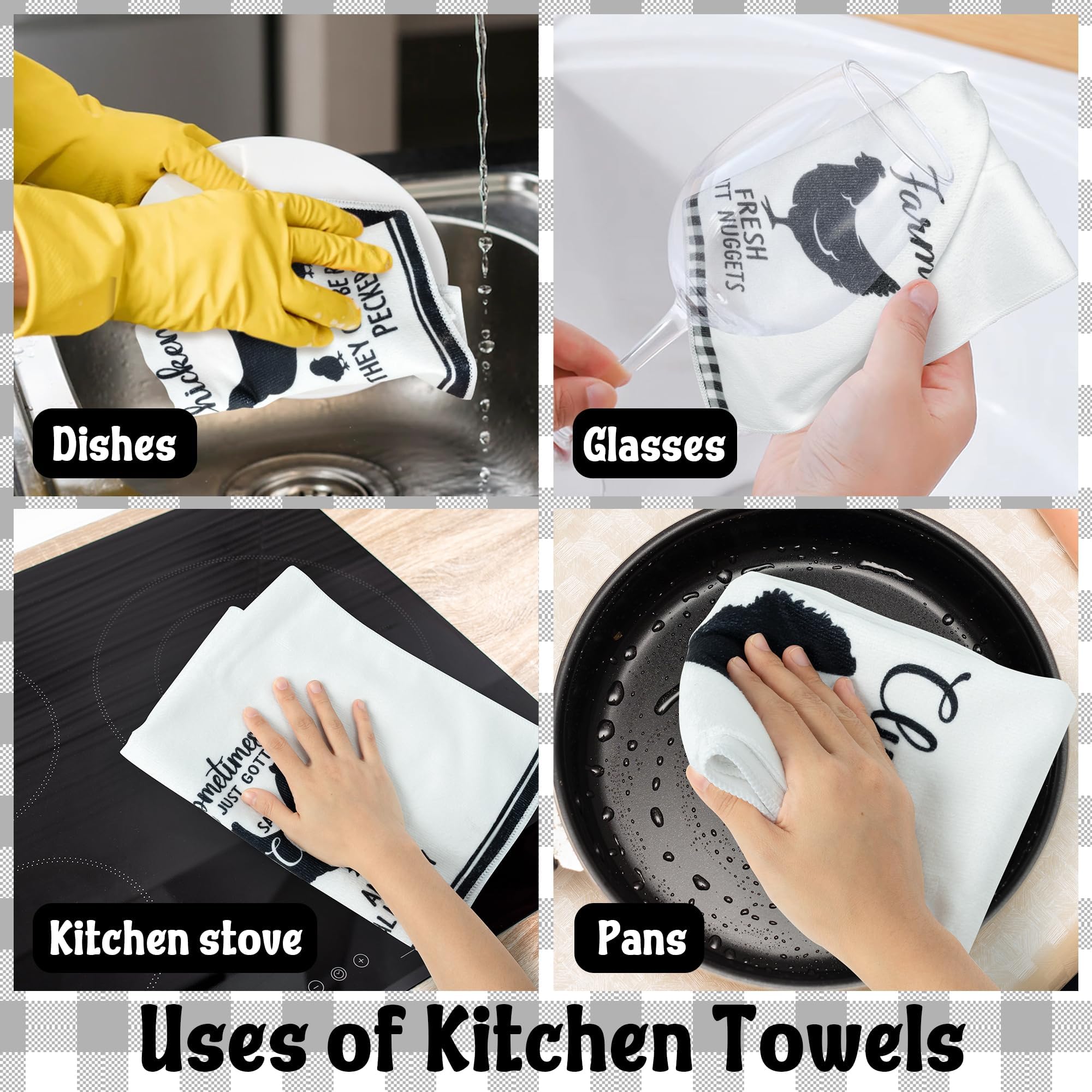 R HORSE multipurpose towels wipe cups counters and more with style