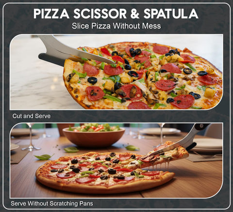 RAAFI pizza scissors placed for dishwasher safe cleaning