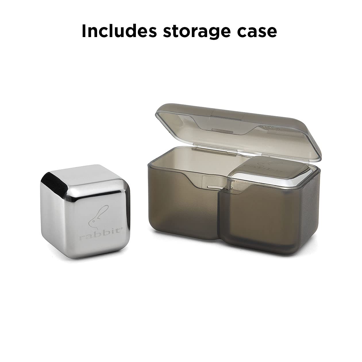 Rabbit Jumbo Chilling Stones in stainless steel offer durable cooling.