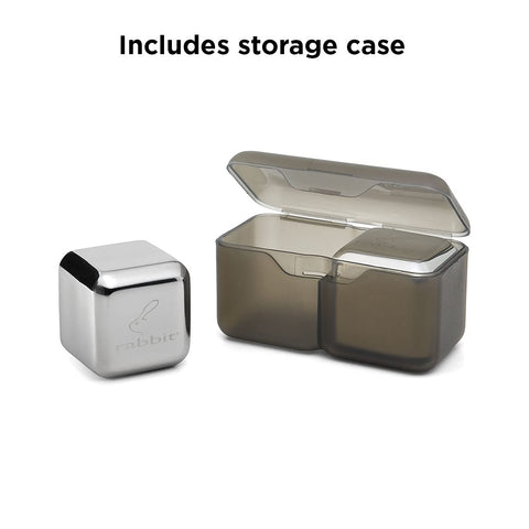 Rabbit Jumbo Chilling Stones in stainless steel offer durable cooling.