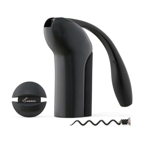 Rabbit Vertical Lever Corkscrew with Foil Cutter for effortless cork removal.