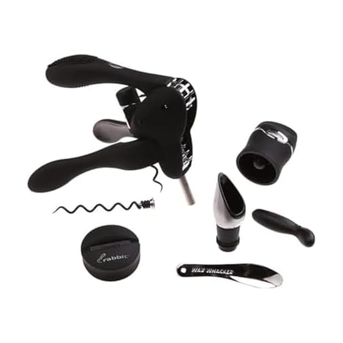Rabbit Wine Toolkit Corkscrew in action enables fast cork removal
