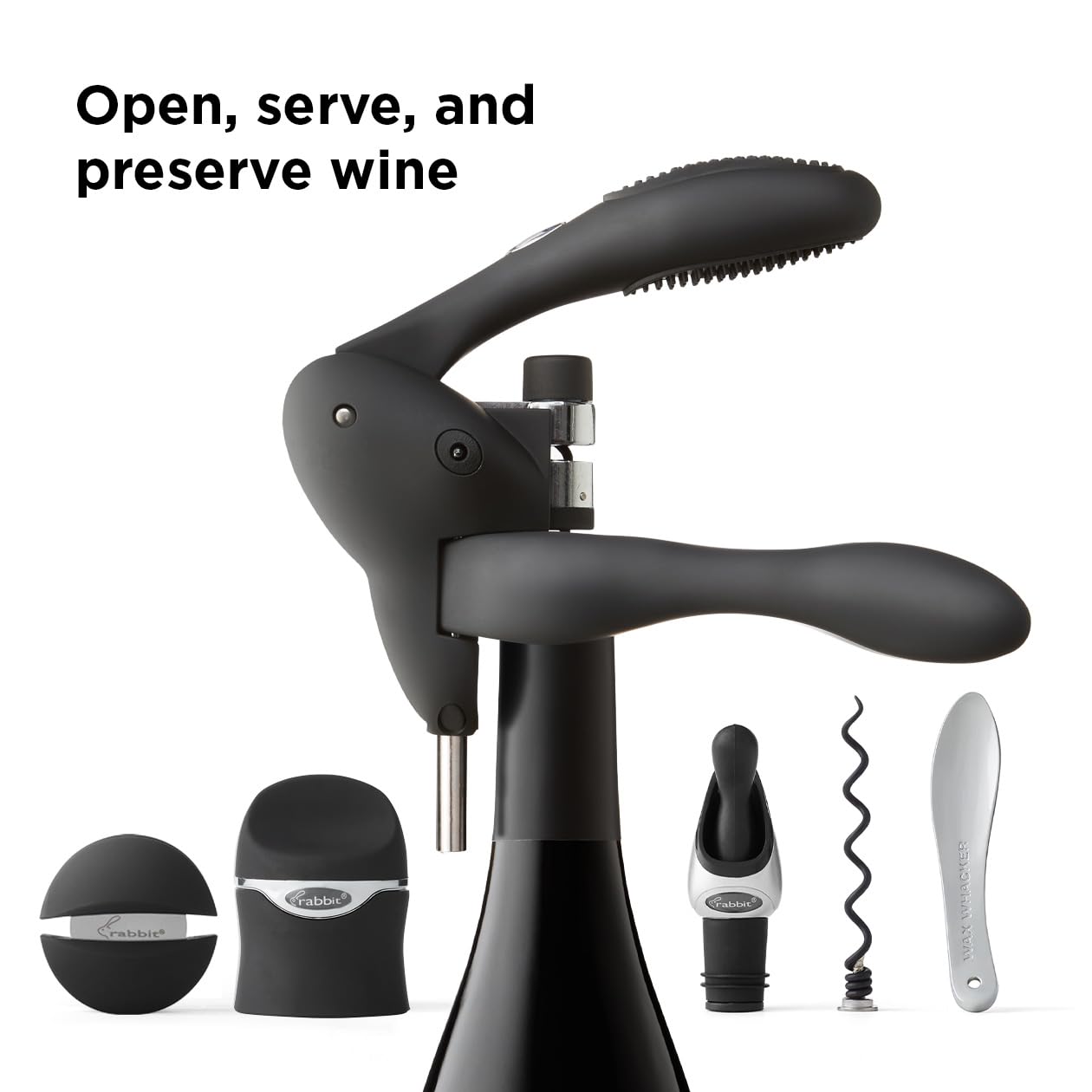 Rabbit Wine Toolkit Extra Worm provides reliable cork extraction