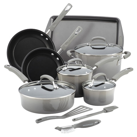 Rachael Ray Brights 1-qt sauce pan with lid for quick, even heating.