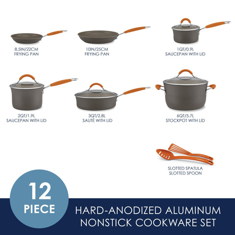 Rachael Ray Cucina 2qt saucepan with lid ideal for sauces and reheating leftovers