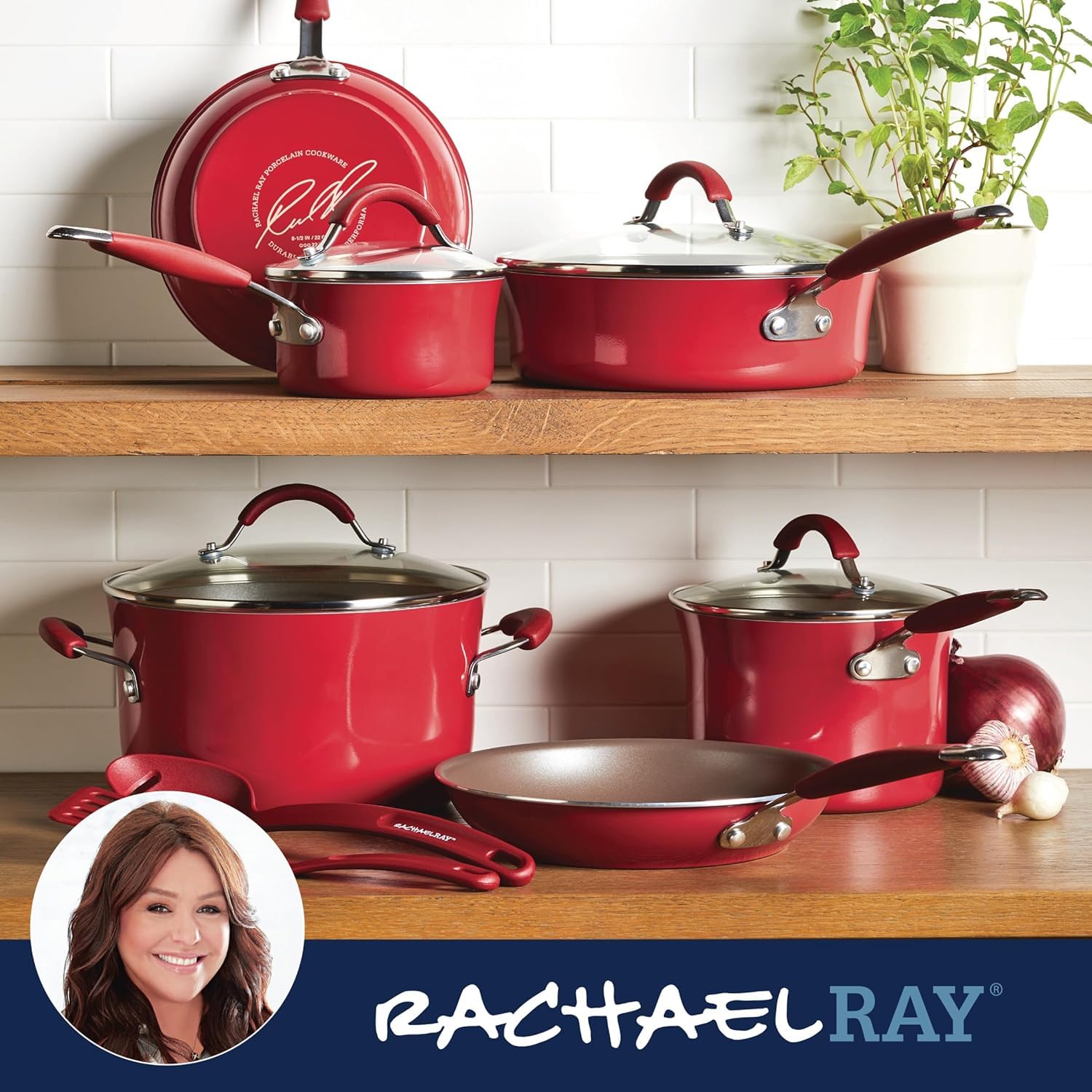 Rachael Ray Cucina 3-quart sauté pan with lid for versatile cooking