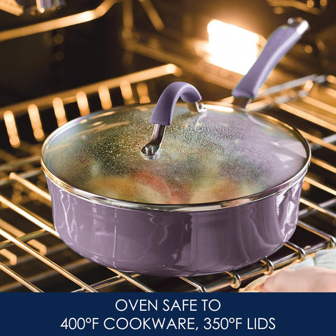 Rachael Ray Cucina 3-quart sauté pan with lid for sautéing