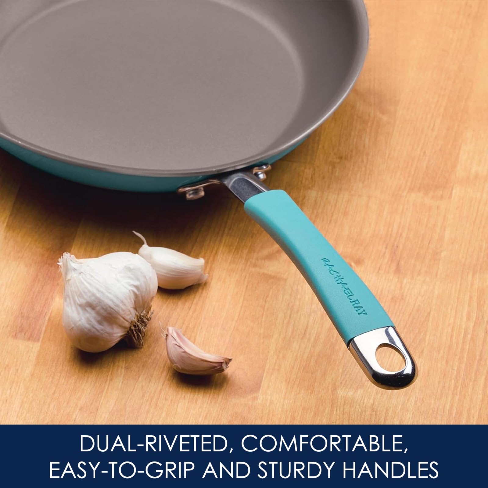 Rachael Ray Cucina 8-5-inch frying pan for browning and fast sauteing.