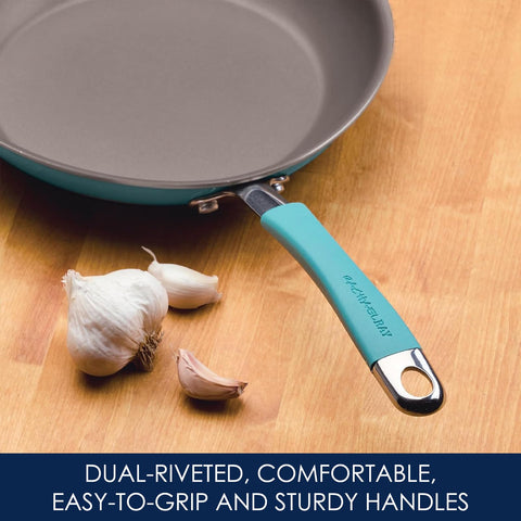 Rachael Ray Cucina 8-5-inch frying pan for browning and fast sauteing.
